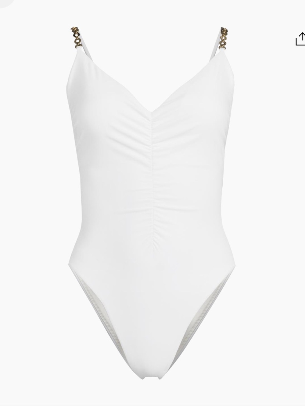 Ramy Brook Monique Ruched One Piece Swimsuit in White